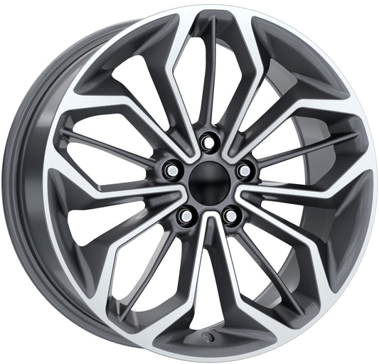 R1 Wheels 17 inç 5*108 ET45 Füme Jant Takımı (J-1204) - KolayOto