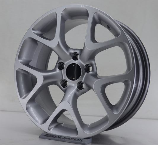 R1 Wheels 17 inç 4*100 ET35 Metalik Gri Jant Takımı (J-1074) - KolayOto