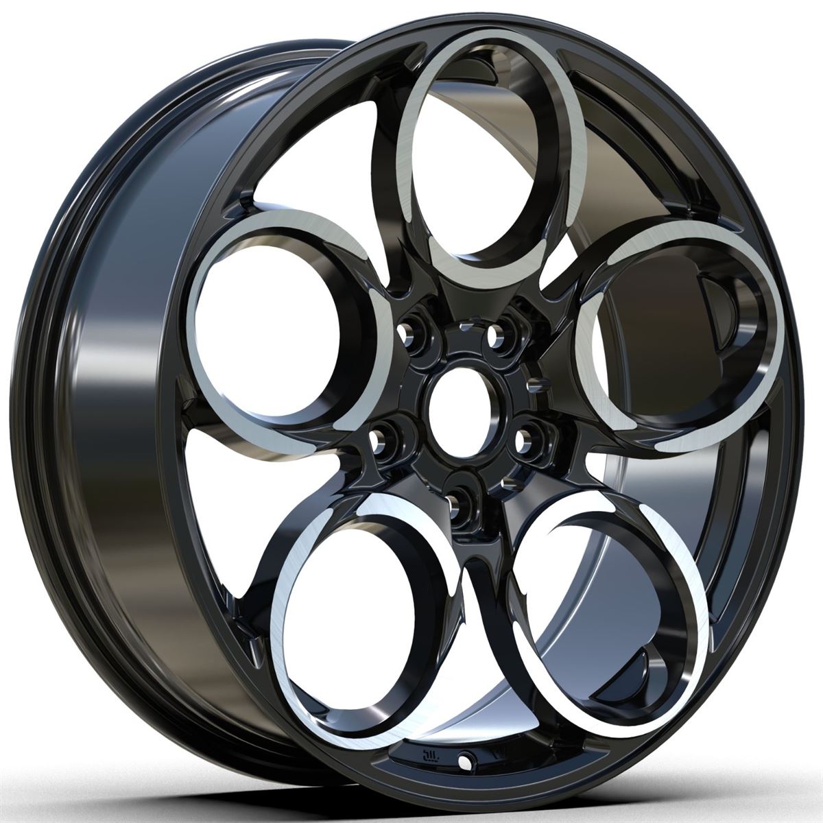 R1 Wheels 18 inç 5*98 ET40 Siyah Jant Takımı (J-3365) - KolayOto