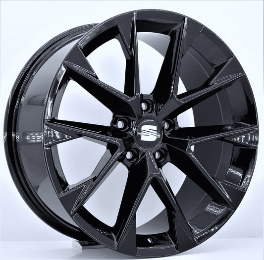 R1 Wheels 18 inç 5*112 ET40 Parlak Siyah Jant Takımı (J-603) - KolayOto