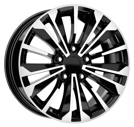 R1 Wheels 17 inç 5*114.3 ET45 Parlak Siyah Jant Takımı (J-3074) - KolayOto