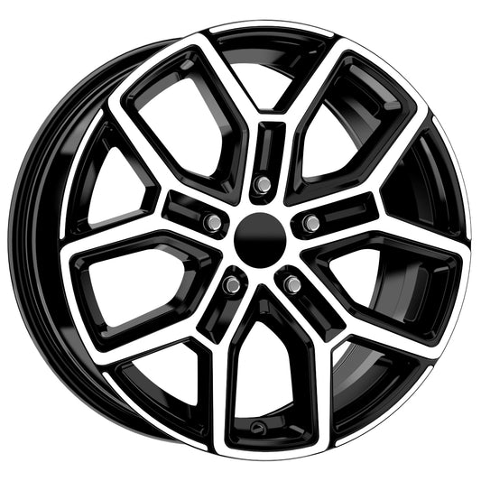 R1 Wheels 15 inç 5*108 ET35 Parlak Siyah Jant Takımı (J-3780) - KolayOto