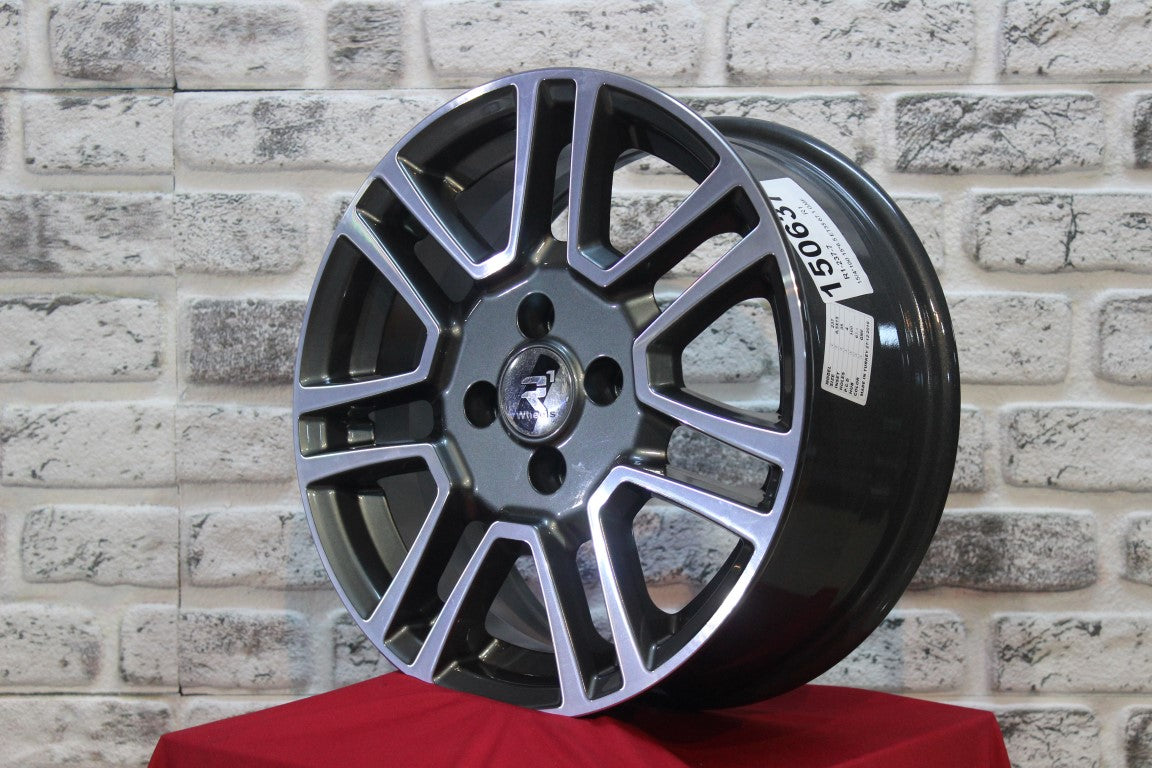 R1 Wheels 15 inç 4*100 ET35 Füme Jant Takımı (J-1504) - KolayOto