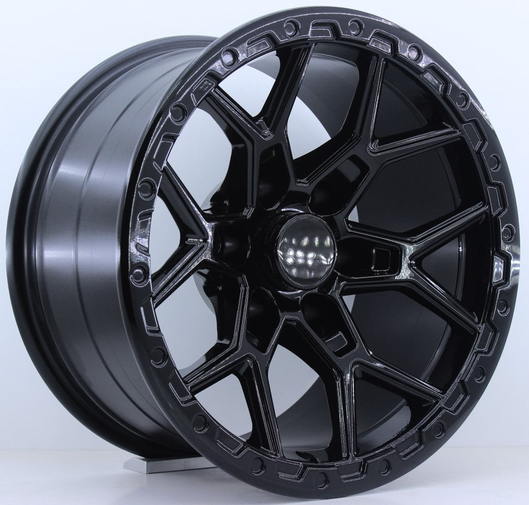 R1 Wheels 17 inç 6*139.7 ET12 Siyah Jant Takımı (J-673) - KolayOto