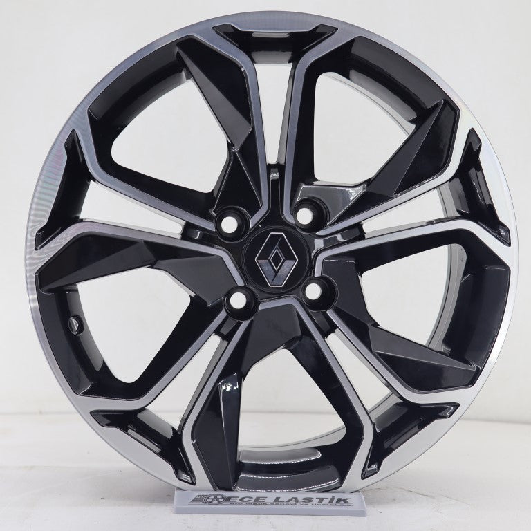 R1 Wheels 16 inç 4*100 ET35 Parlak Siyah Jant Takımı (J-1421) - KolayOto