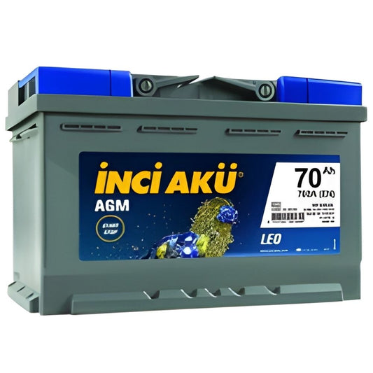 İnci Leo AGM Start-Stop 12V 70 Ah 760A (EN) Akü
