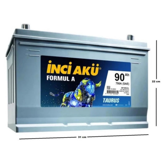 İnci Formul A Taurus Asia 12V 90 Ah 750CCA Asia Akü