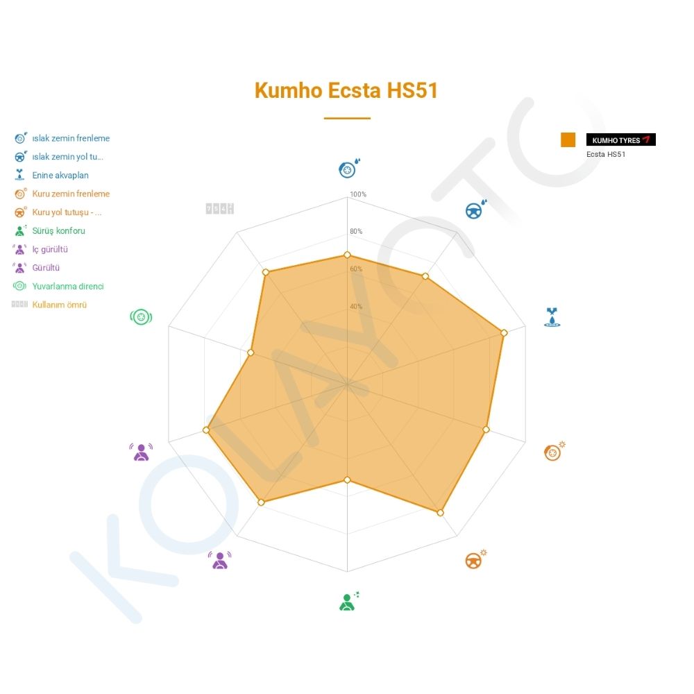 Kumho Ecsta HS51 215/50R17 91W XL Lastiğinin Farklı Sürüş Koşullarına Göre Genel Performans Profili