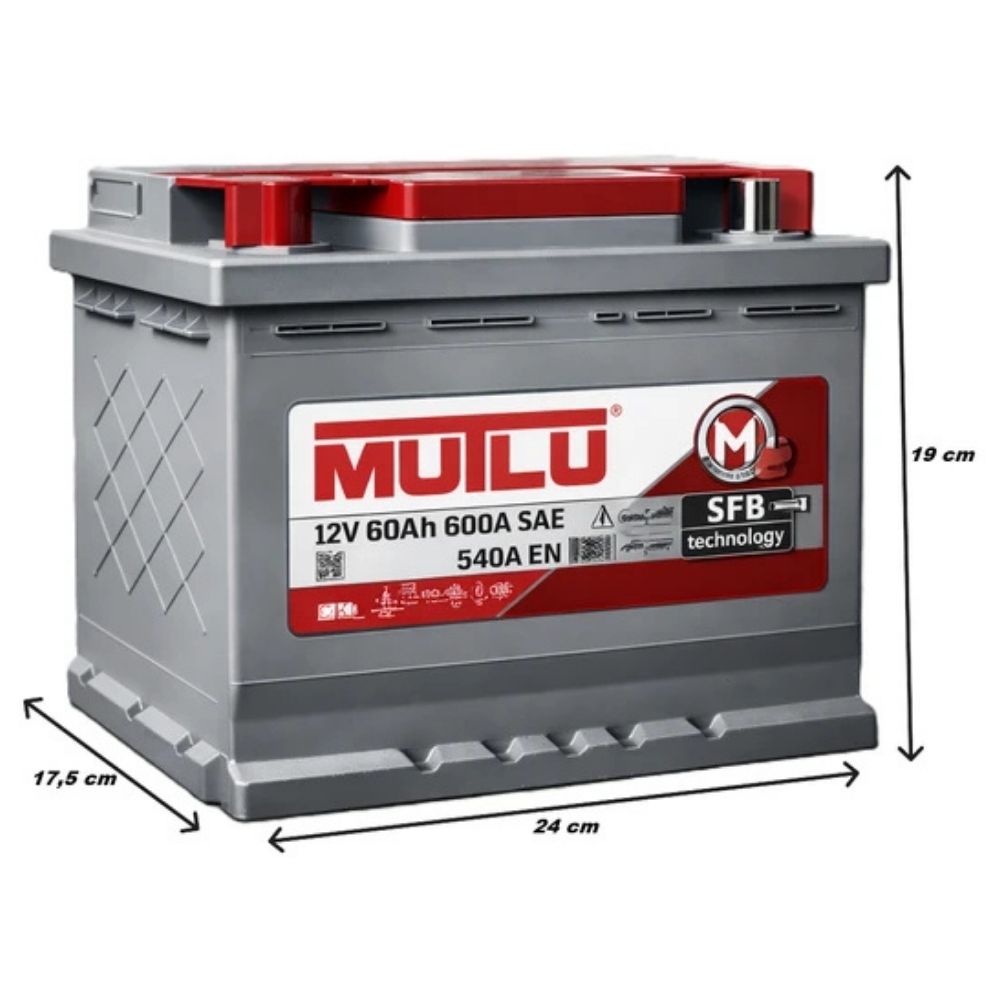 Mutlu SFB Seri 3 12V 60 Ah 540A (EN) Akü
