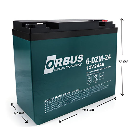 Orbus 12V 24 Ah (Dik) Elektirkli Bisiklet Aküsü Modelleri