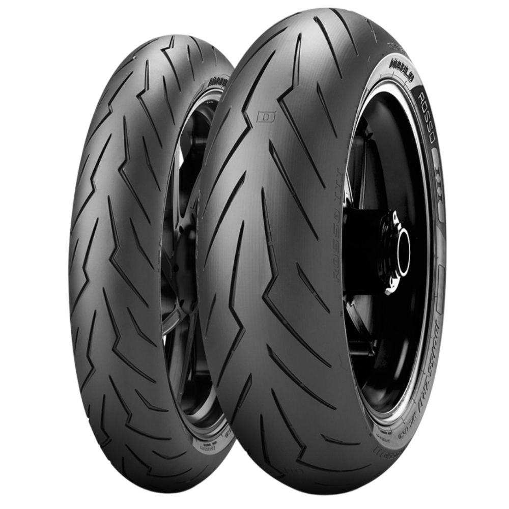Pirelli Diablo Rosso III Corsa Aprilia Shiver 750 120/70ZR17 ve 180/55ZR17 Motosiklet Ön-Arka Takım Lastiği - KolayOto