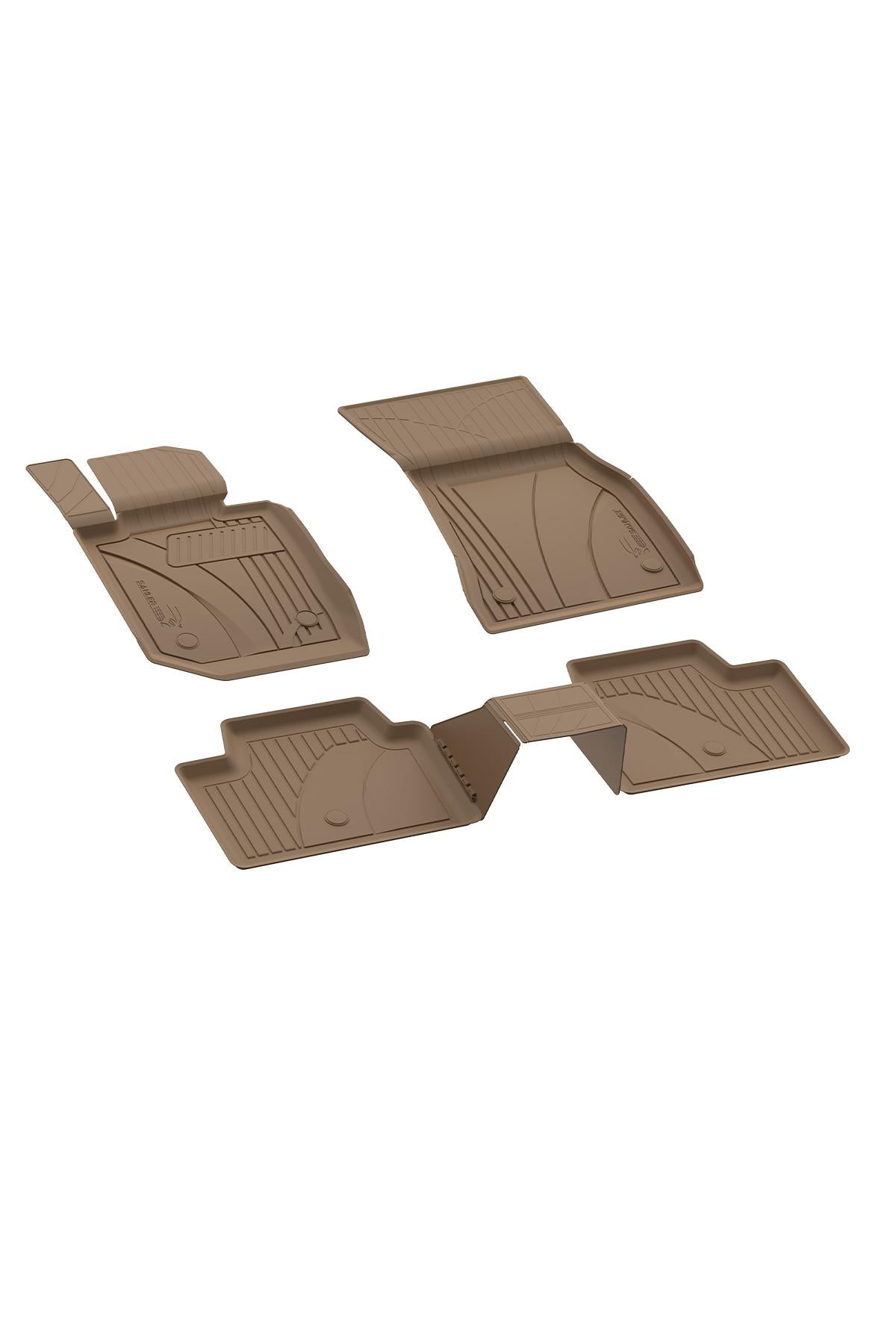 Sahler BMW 3 Serisi G 2019+ Uyumlu 4.5D Havuzlu Bej Oto Paspas Takımı - KolayOto