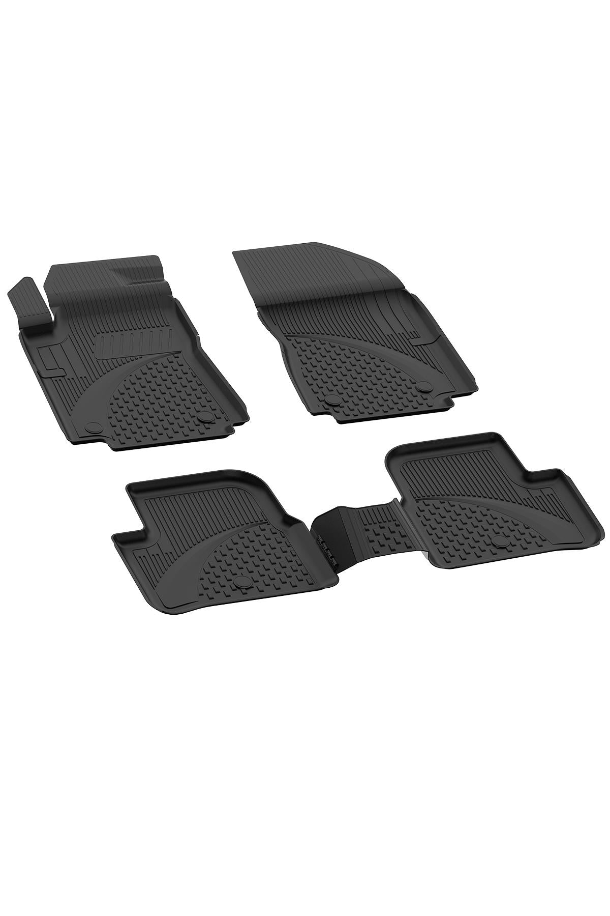 Sahler Citroen C3 HB 2016-2024 Uyumlu 4.5D Havuzlu Siyah Oto Paspas Takımı - KolayOto