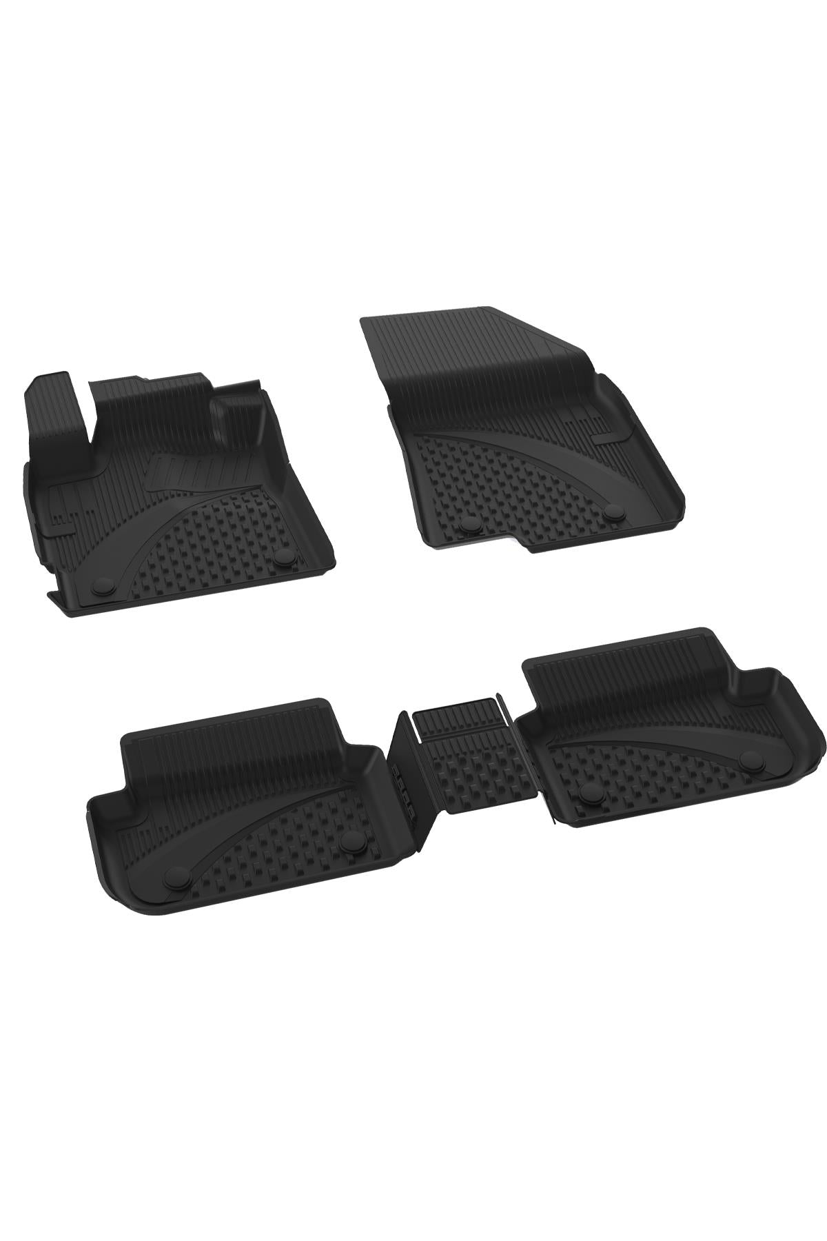 Sahler Dacia Sandero 3 2020+ Uyumlu 4.5D Havuzlu Siyah Oto Paspas Takımı - KolayOto