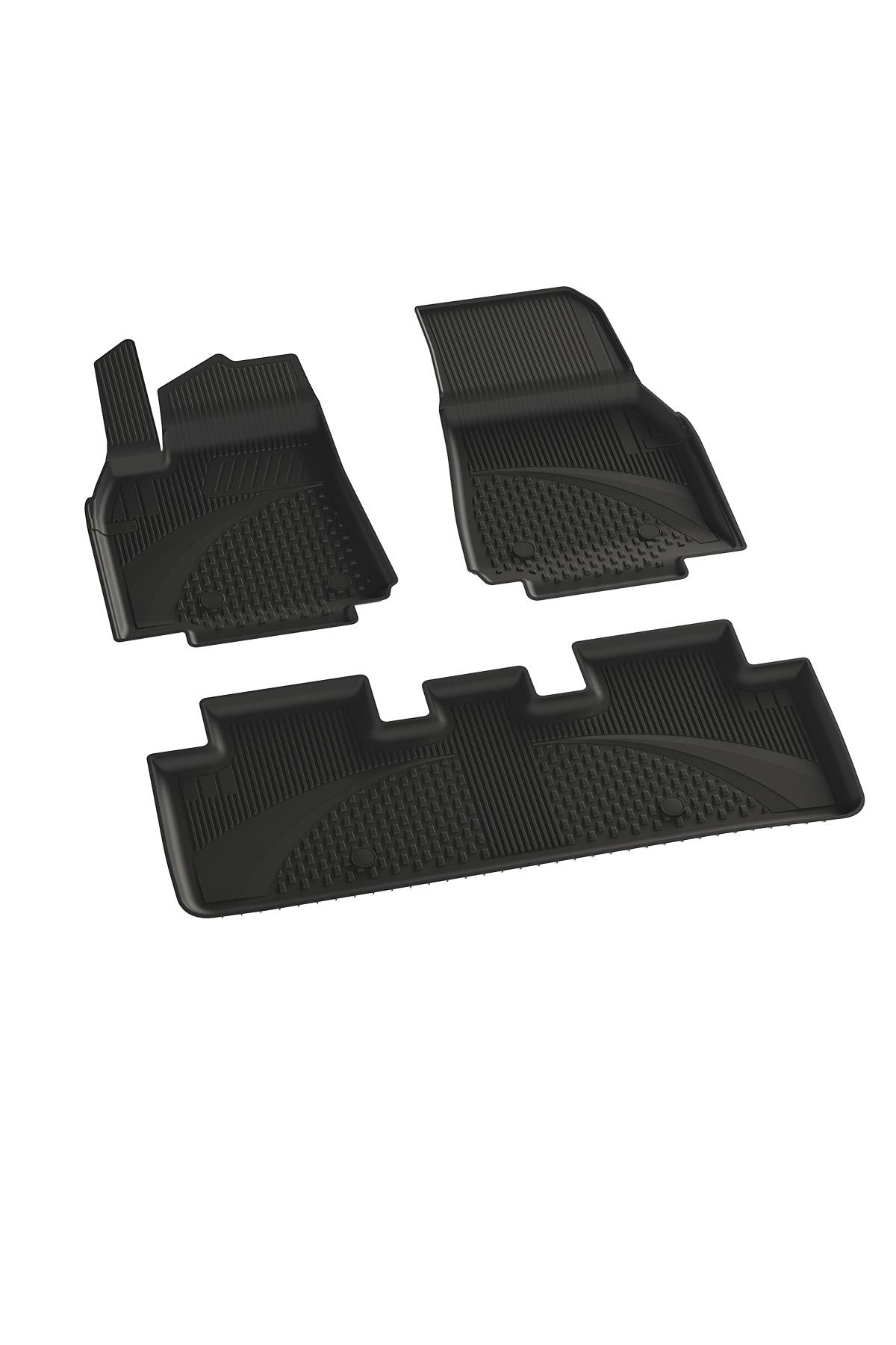 Sahler Tesla Model Y 2020-2024 Uyumlu 4.5D Havuzlu Siyah Oto Paspas Takımı - KolayOto