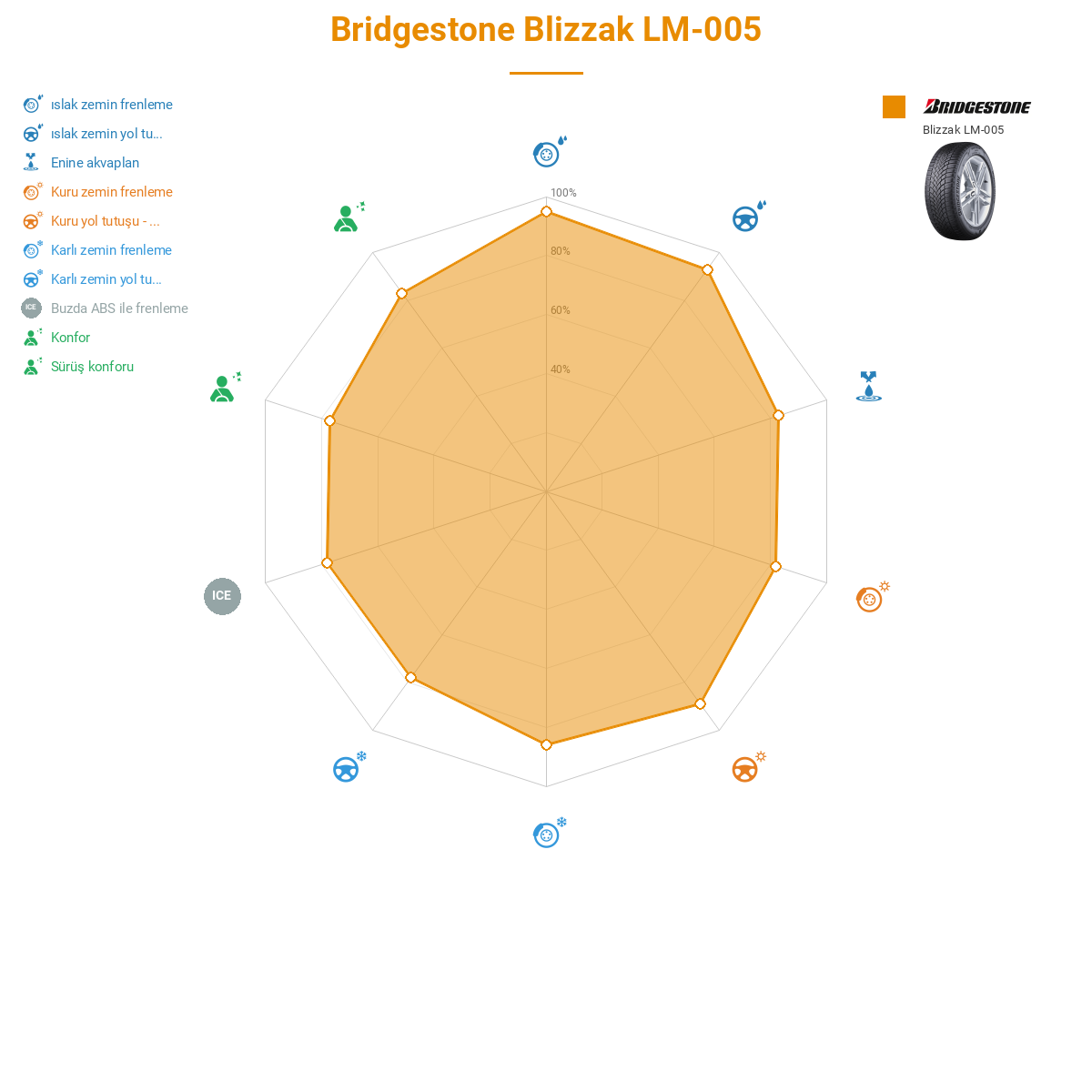 Bridgestone Blizzak LM005 255/55R20 110V XL