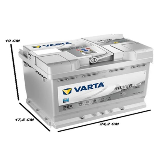 Varta Silver Dynamic D52 AGM Start-Stop 12V 60 Ah 680A (EN) Akü Modelleri