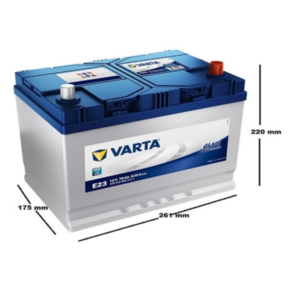 Varta Blue Dynamic E23 12V 70 Ah 630A (EN) Akü Modelleri