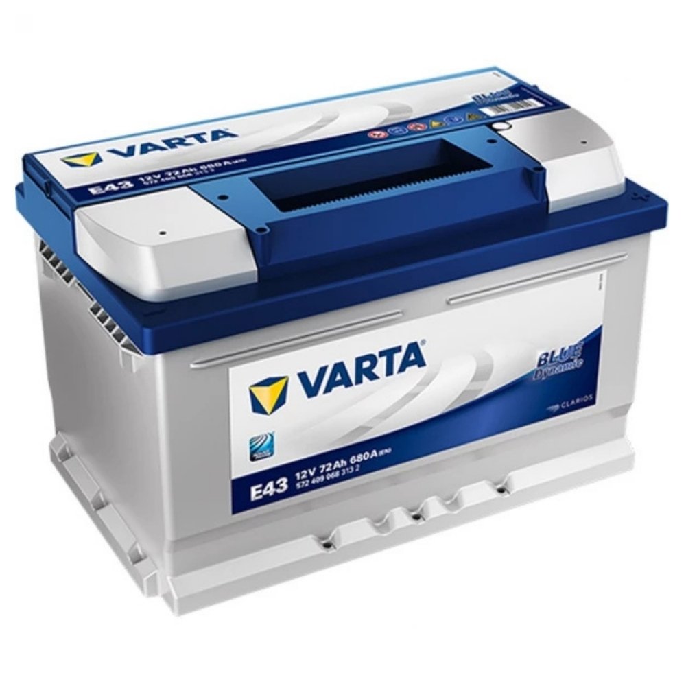 Varta Blue Dynamic E43 12V 72 Ah 680CCA Alçak Tip Akü