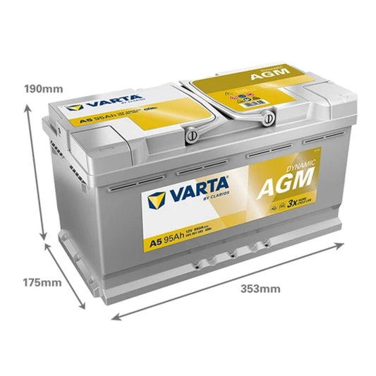 Varta Silver Dynamic G14 AGM Start-Stop 12V 95 Ah 850CCA Akü Modelleri