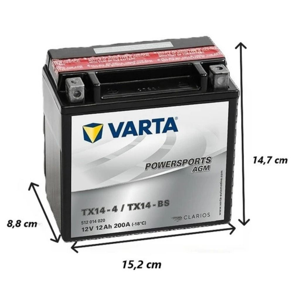 Varta Powersports YTX14-BS AGM Start-Stop 12V 12 Ah Motosiklet Aküsü Modelleri