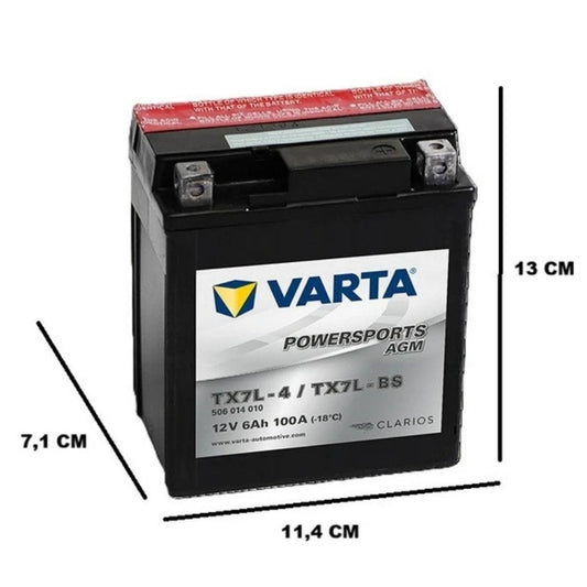 Varta Powersports YTX7L-BS AGM Start-Stop 12V 6 Ah Motosiklet Aküsü Modelleri