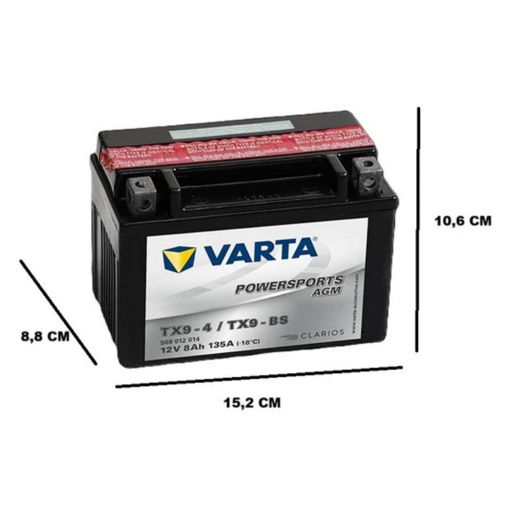 Varta Powersports YTX9-BS AGM Start-Stop 12V 8 Ah Motosiklet Aküsü Modelleri