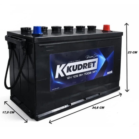 Yiğit Akü Kudret 12V 105 Ah 700A Akü