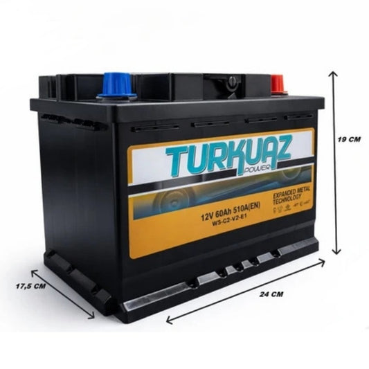 Yiğit Akü Turkuaz 12V 60 Ah 510A Akü