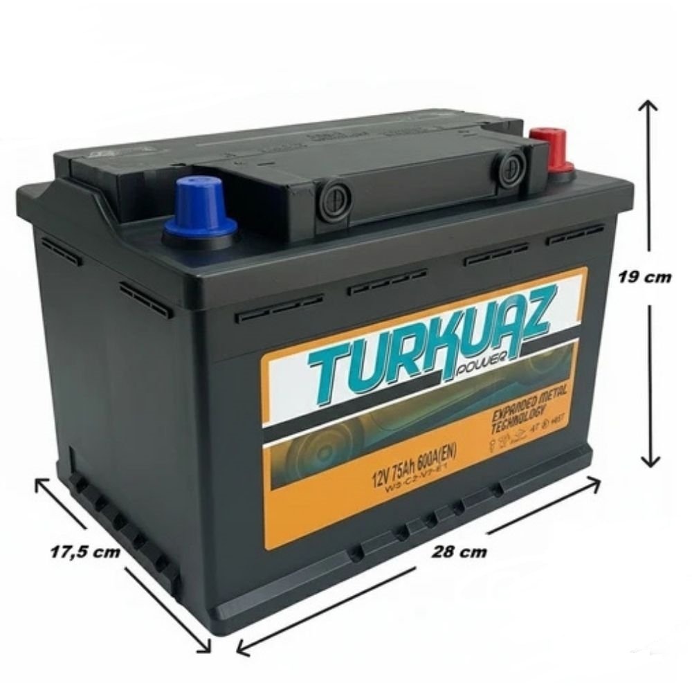 Yiğit Akü Turkuaz 12V 75 Ah 600A Akü