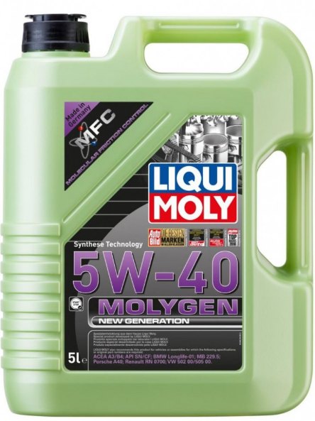 Liqui Moly Molygen New Generation 5W40 Motor Yağı (5 Litre) - 8536 - KolayOto