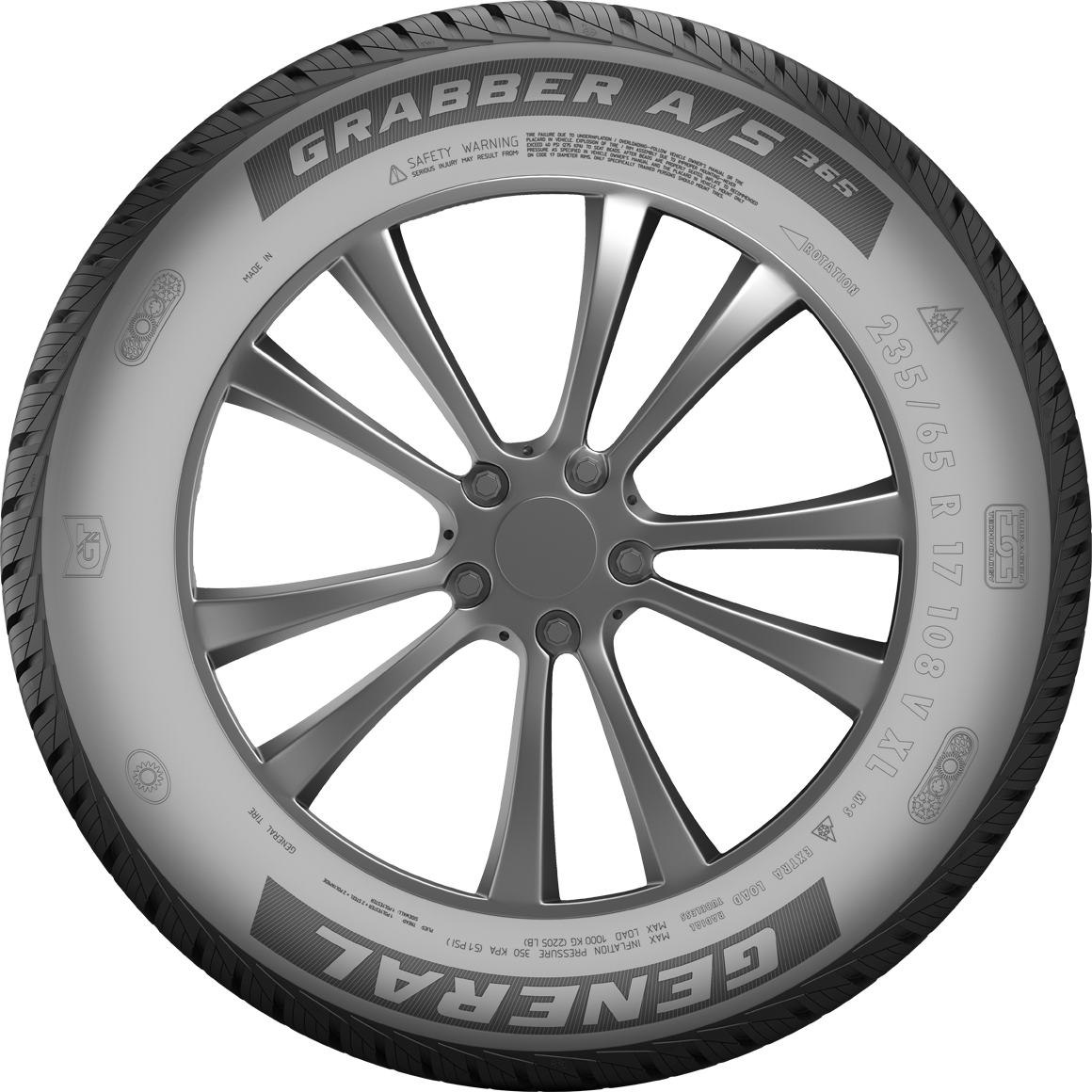 General Tire Grabber A/S 365 255/55R18 109V FR XL - KolayOto